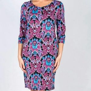 Tracy Negoshian 3/4 Length Sleeve Shift Dress